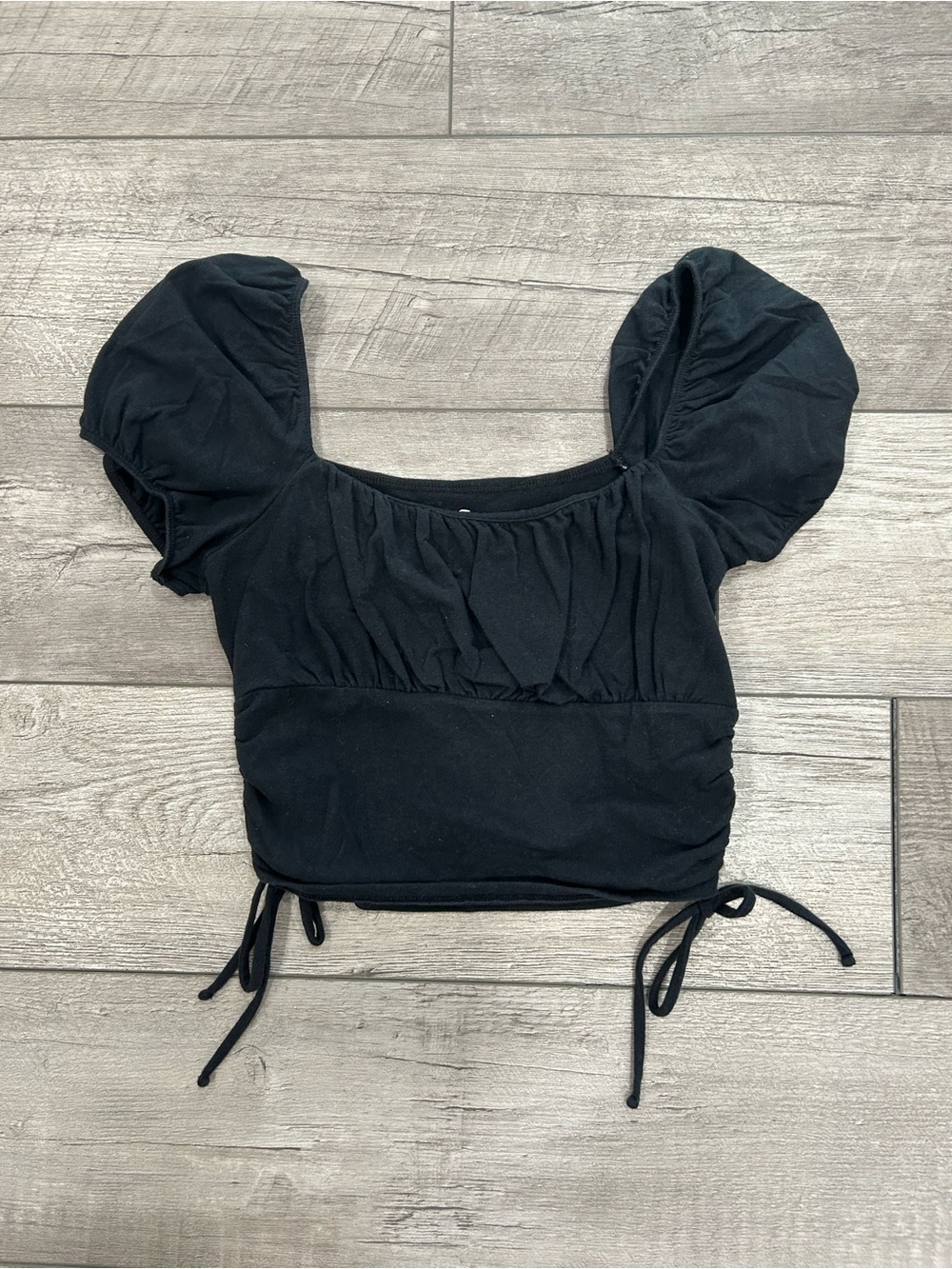 Hollister Black Puff Sleeve Blouse
